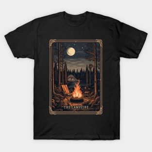 The Campfire Camping Tarot Card T-Shirt